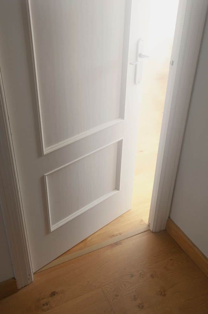 Door that won't close properly due to foundation movement